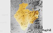 Physical 3D Map of Mutare Rural, desaturated