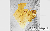 Physical 3D Map of Mutare Rural, lighten, desaturated