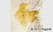 Physical 3D Map of Mutare Rural, lighten