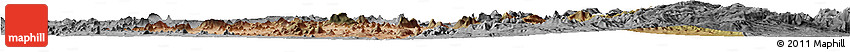 Satellite Horizon Map of Mutare Rural, desaturated