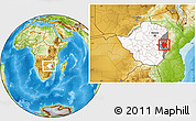 Physical Location Map of Mutare Rural, highlighted country, highlighted parent region, within the entire country