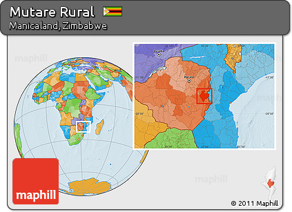 Political Location Map of Mutare Rural
