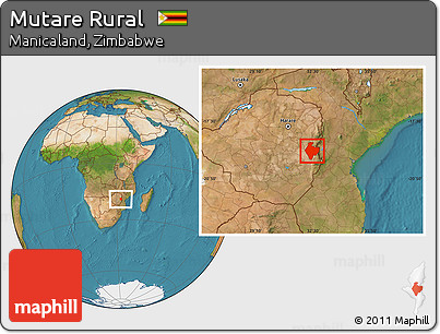 Satellite Location Map of Mutare Rural