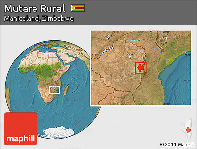 Satellite Location Map of Mutare Rural