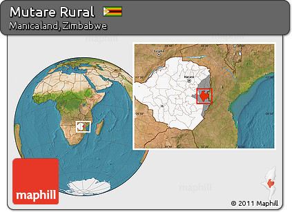 Satellite Location Map of Mutare Rural, highlighted country, highlighted parent region