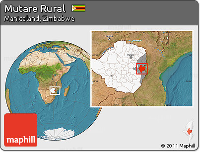 Satellite Location Map of Mutare Rural, highlighted country, highlighted parent region