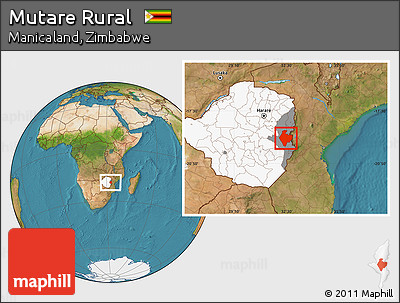 Satellite Location Map of Mutare Rural, highlighted country, highlighted parent region