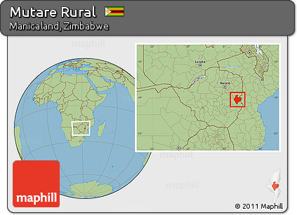 Savanna Style Location Map of Mutare Rural, within the entire country