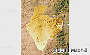 Physical Map of Mutare Rural, satellite outside