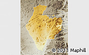 Physical Map of Mutare Rural, semi-desaturated