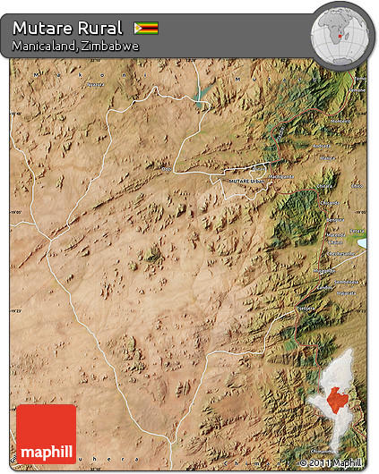Satellite Map of Mutare Rural