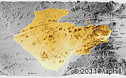 Physical Panoramic Map of Mutare Rural, desaturated