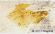 Physical Panoramic Map of Mutare Rural, lighten