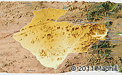 Physical Panoramic Map of Mutare Rural, satellite outside