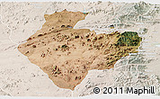 Satellite Panoramic Map of Mutare Rural, lighten