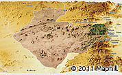 Satellite Panoramic Map of Mutare Rural, physical outside