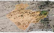 Satellite Panoramic Map of Mutare Rural, semi-desaturated