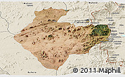 Satellite Panoramic Map of Mutare Rural, shaded relief outside