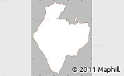 Gray Simple Map of Mutare Rural, cropped outside