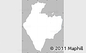 Gray Simple Map of Mutare Rural, single color outside
