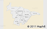 Classic Style 3D Map of Mashonaland Central, single color outside