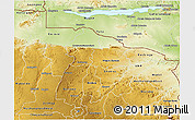 Physical 3D Map of Mashonaland Central