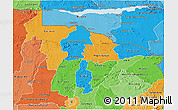Political 3D Map of Mashonaland Central, political shades outside