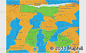 Political 3D Map of Mashonaland Central
