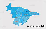 Political Shades 3D Map of Mashonaland Central, cropped outside