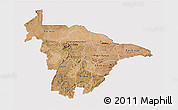 Satellite 3D Map of Mashonaland Central, cropped outside