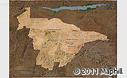 Satellite 3D Map of Mashonaland Central, darken