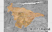 Satellite 3D Map of Mashonaland Central, desaturated
