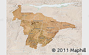 Satellite 3D Map of Mashonaland Central, lighten