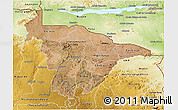 Satellite 3D Map of Mashonaland Central, physical outside
