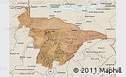 Satellite 3D Map of Mashonaland Central, shaded relief outside