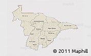 Shaded Relief 3D Map of Mashonaland Central, cropped outside