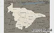 Shaded Relief 3D Map of Mashonaland Central, darken