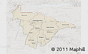 Shaded Relief 3D Map of Mashonaland Central, lighten, semi-desaturated