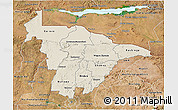 Shaded Relief 3D Map of Mashonaland Central, satellite outside