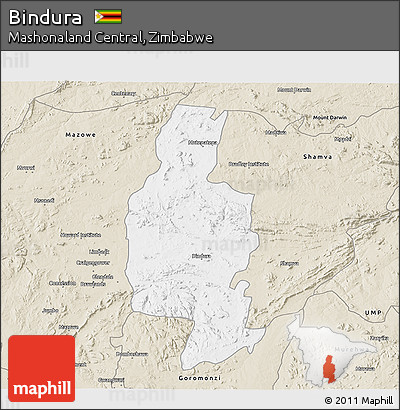 Classic Style 3D Map of Bindura