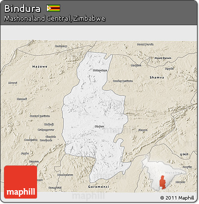 Classic Style 3D Map of Bindura