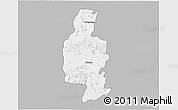 Gray 3D Map of Bindura, single color outside