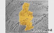 Physical 3D Map of Bindura, desaturated
