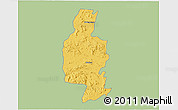 Savanna Style 3D Map of Bindura, single color outside