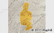 Physical Map of Bindura, lighten, semi-desaturated
