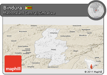 Classic Style Panoramic Map of Bindura