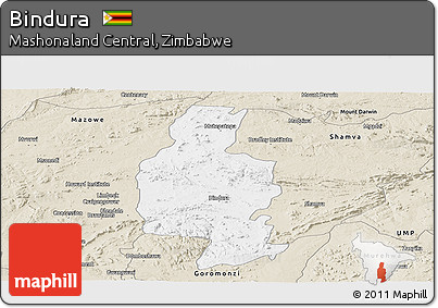 Classic Style Panoramic Map of Bindura