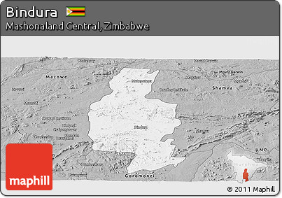 Gray Panoramic Map of Bindura