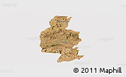 Satellite Panoramic Map of Bindura, cropped outside