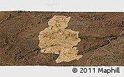 Satellite Panoramic Map of Bindura, darken